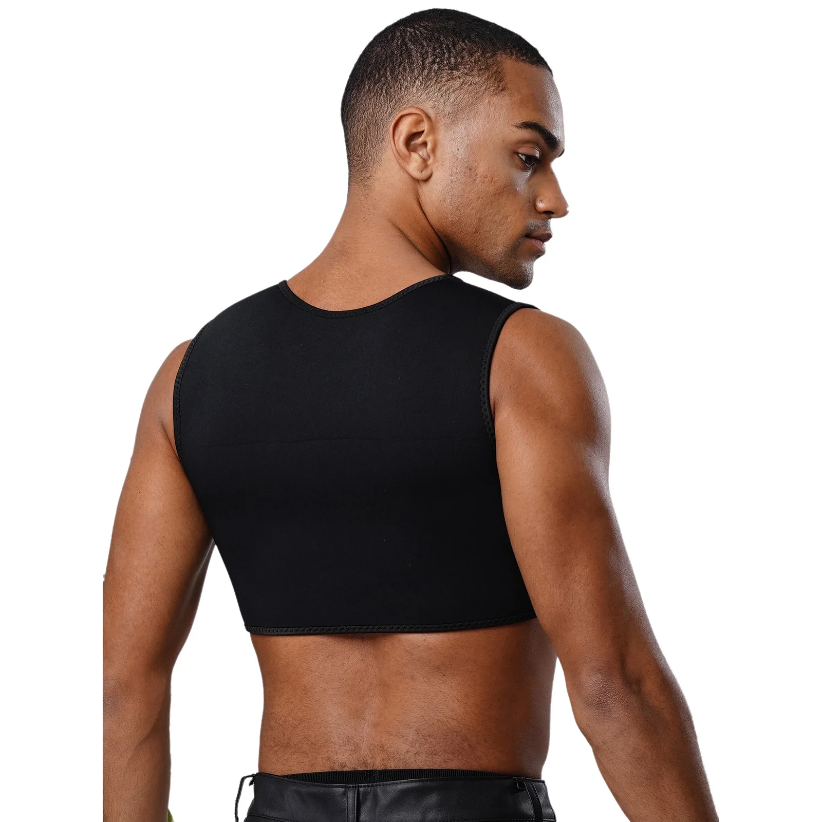 Mens Nylon Elastane Sport Vest Top - Image 4