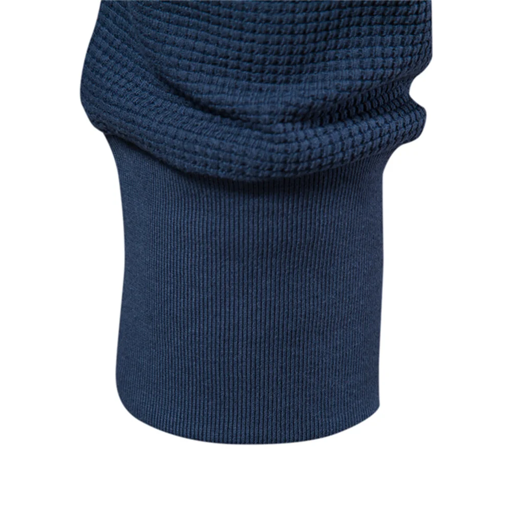 Men's Waffle Cotton Long Sleeve T-Shirt - Image 5