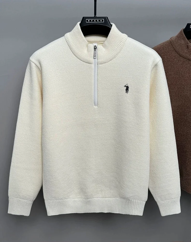 Men's Knitted Pony Embroidery Sweater - Image 5