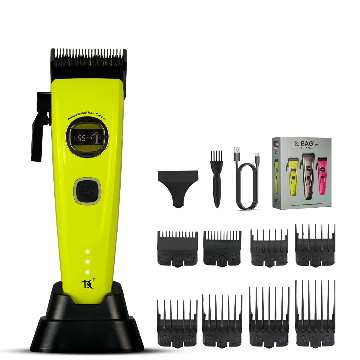DK Outer Rotor Brushless Motor Professional Men's Fade Clipper Barber Echo Blade Base Charger Blending Hair Trimmer - Image 18