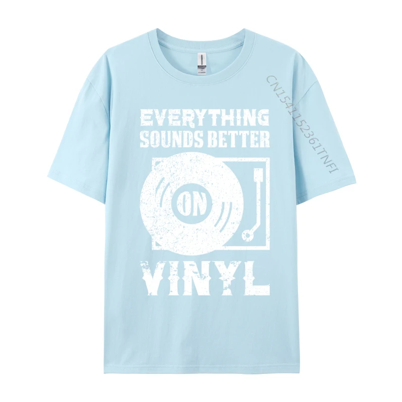 Vintage Vinyl Records DJ Music Cotton Slim Fit T Shirt - Image 8