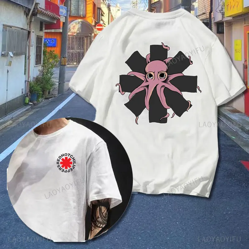 New Red Hot Chili 100%cotton T Shirt Amazing Tees Men Women Clothes Peppers Tour Double-sided Short Sleeve Casual Male T-shirt - Image 5