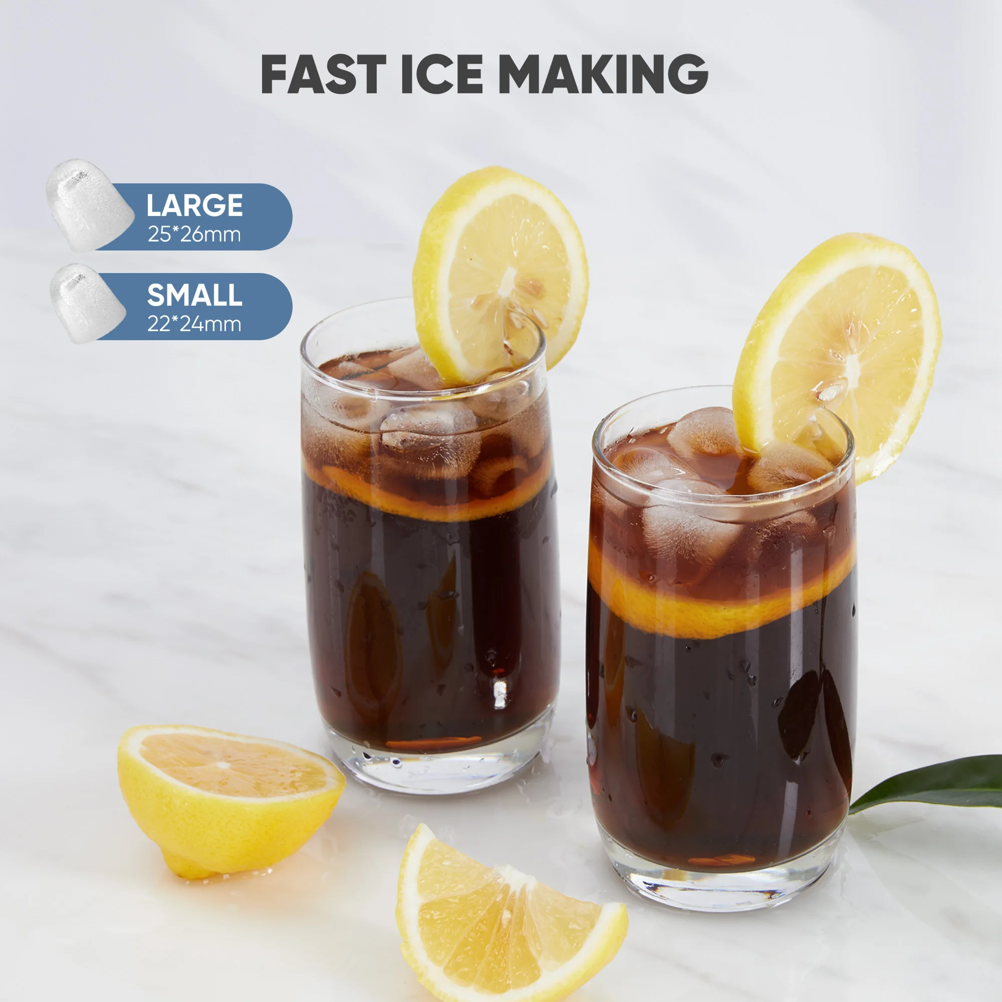 Portable Countertop Ice Maker – 9 Bullet Cubes, Self‑Cleaning, 1.5L - Image 5