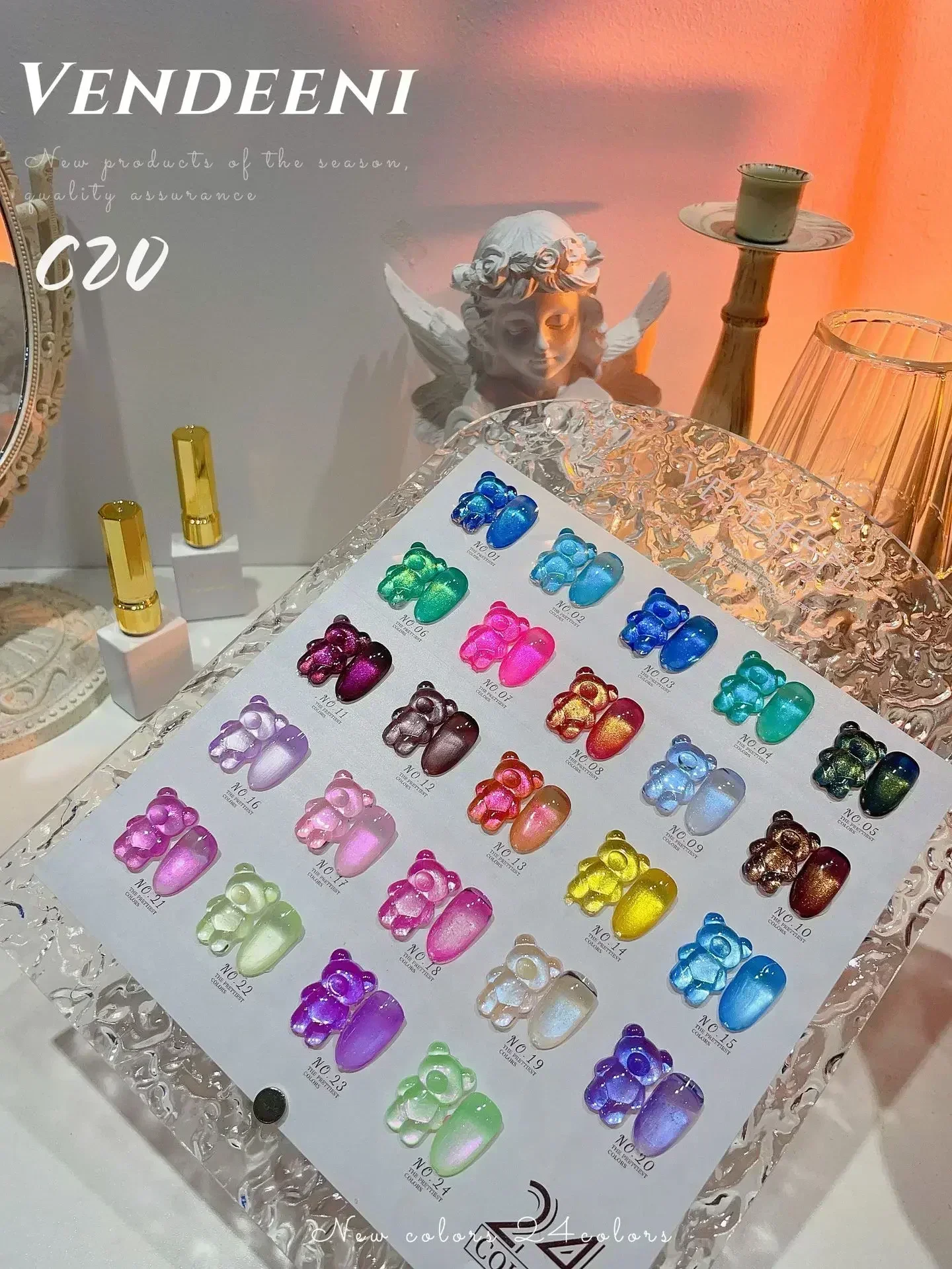 24‑Color Candy‑Hue Mother‑of‑Pearl Gel Nail Polish – UV/LED Cure, 15 ml - Image 3