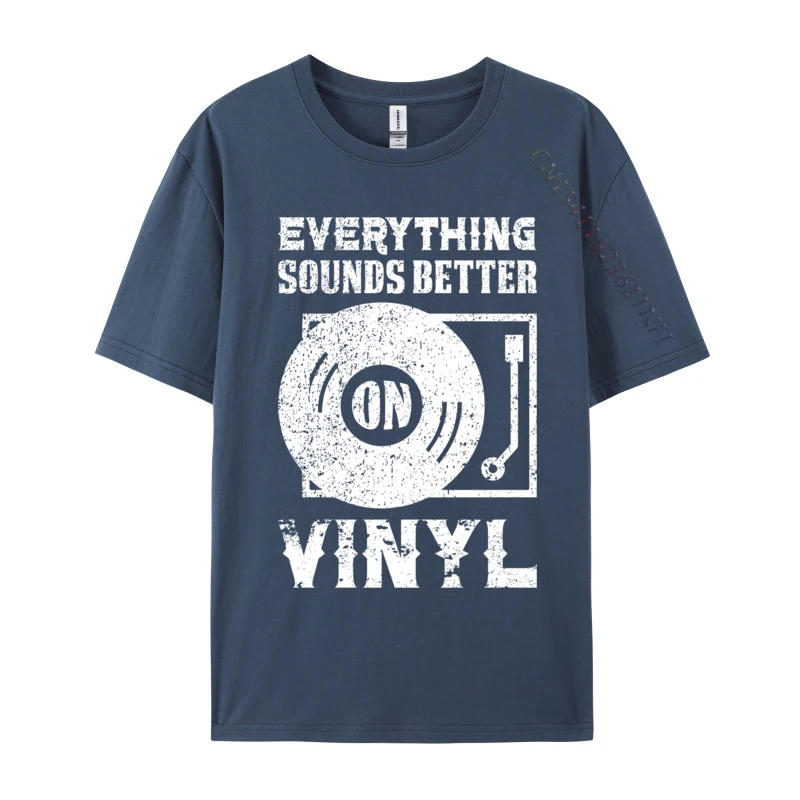 Vintage Vinyl Records DJ Music Cotton Slim Fit T Shirt - Image 10
