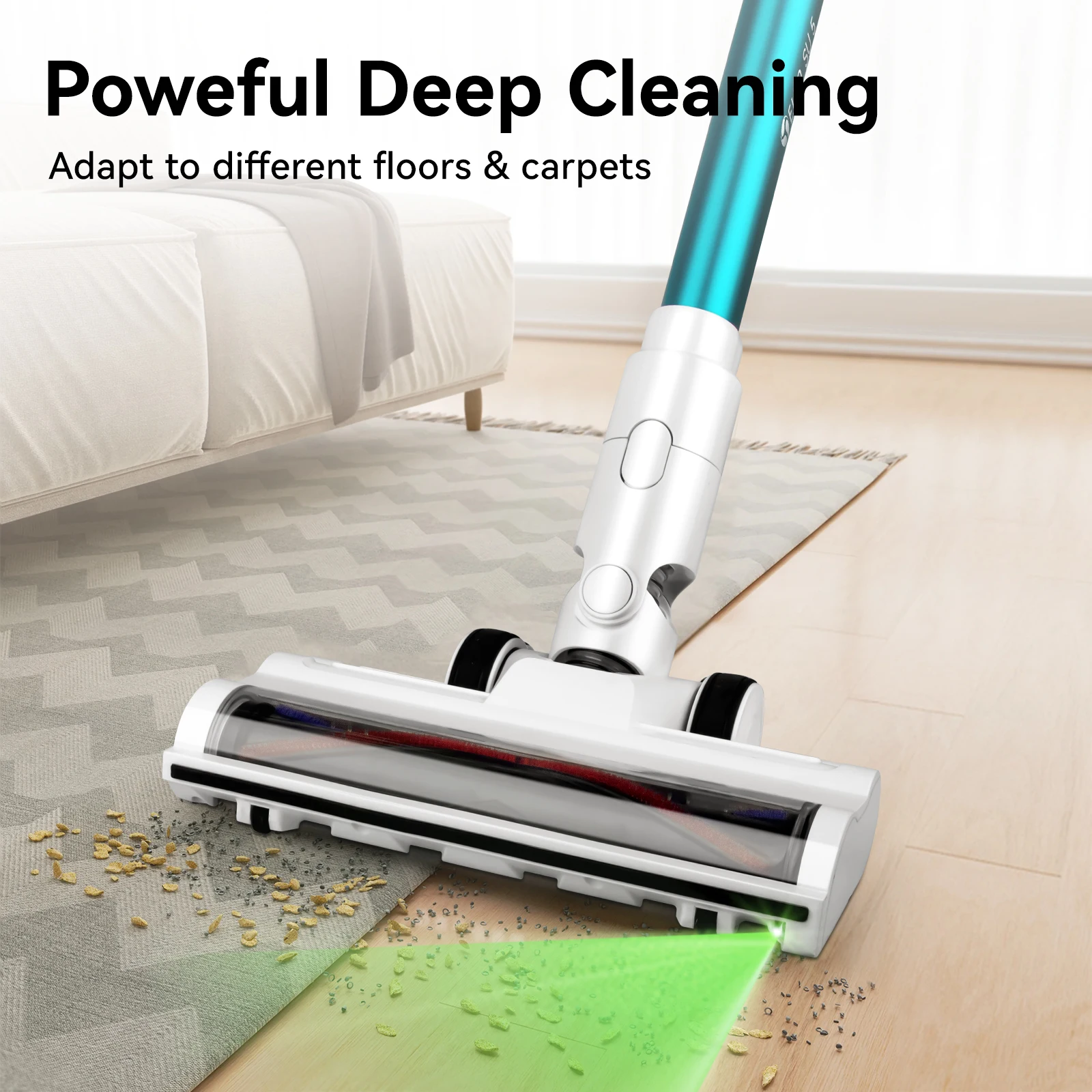 E.LUO Cordless Handheld Vacuum Cleaner – 26000Pa Suction, Touch‑Screen LCD, 55‑min Battery, Bagless Cyclone Dust Bucket, Auto Speed Control - Image 3