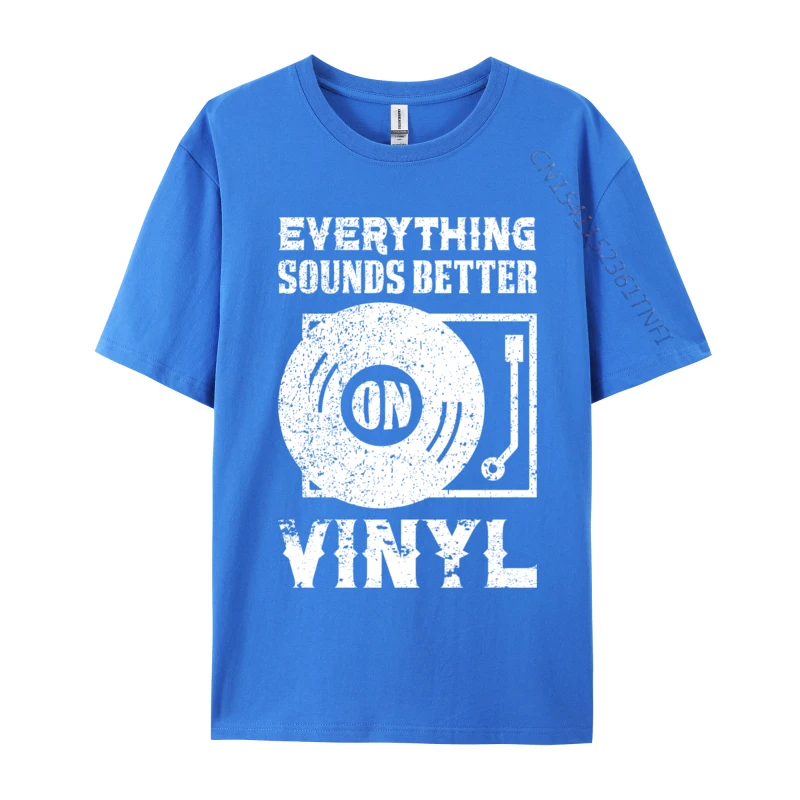 Vintage Vinyl Records DJ Music Cotton Slim Fit T Shirt - Image 7