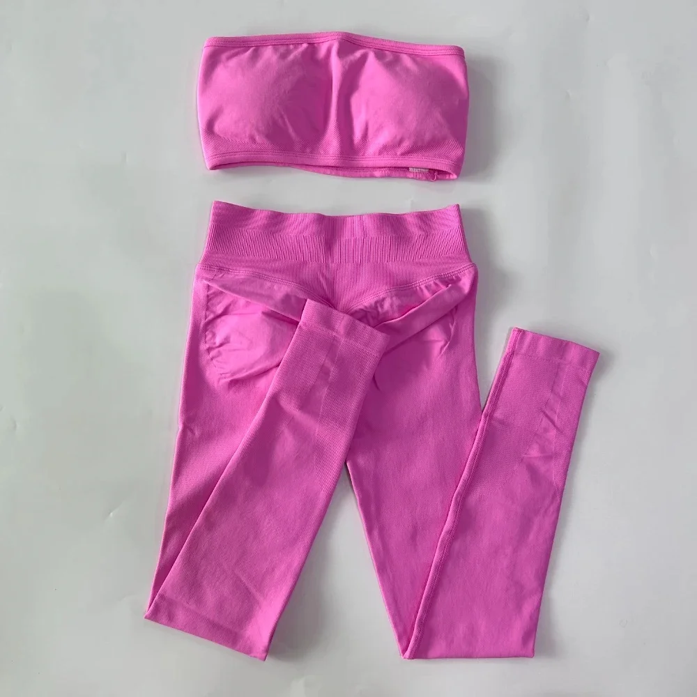 Women's Backless Sports Bra and Shorts Set - view 5