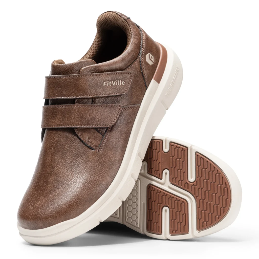 FitVille Men's Wide Slip-On Dress Shoes