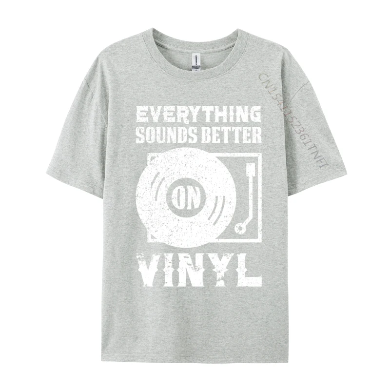 Vintage Vinyl Records DJ Music Cotton Slim Fit T Shirt - Image 9