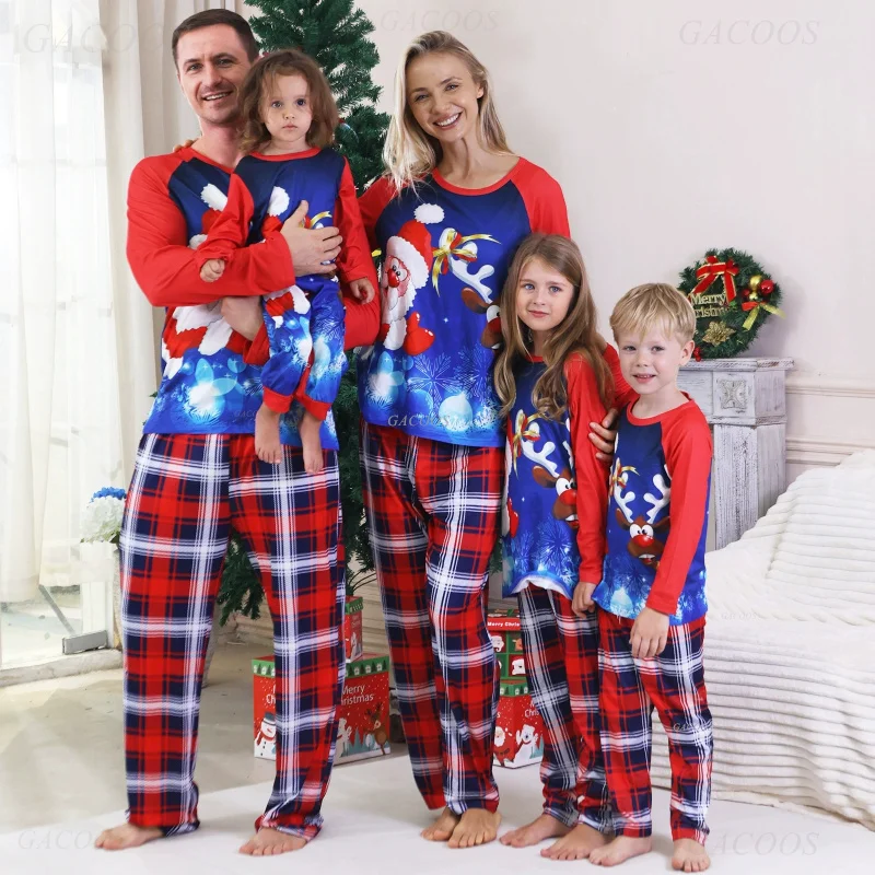 Merry Christmas Print Family Pajamas Set - Image 5