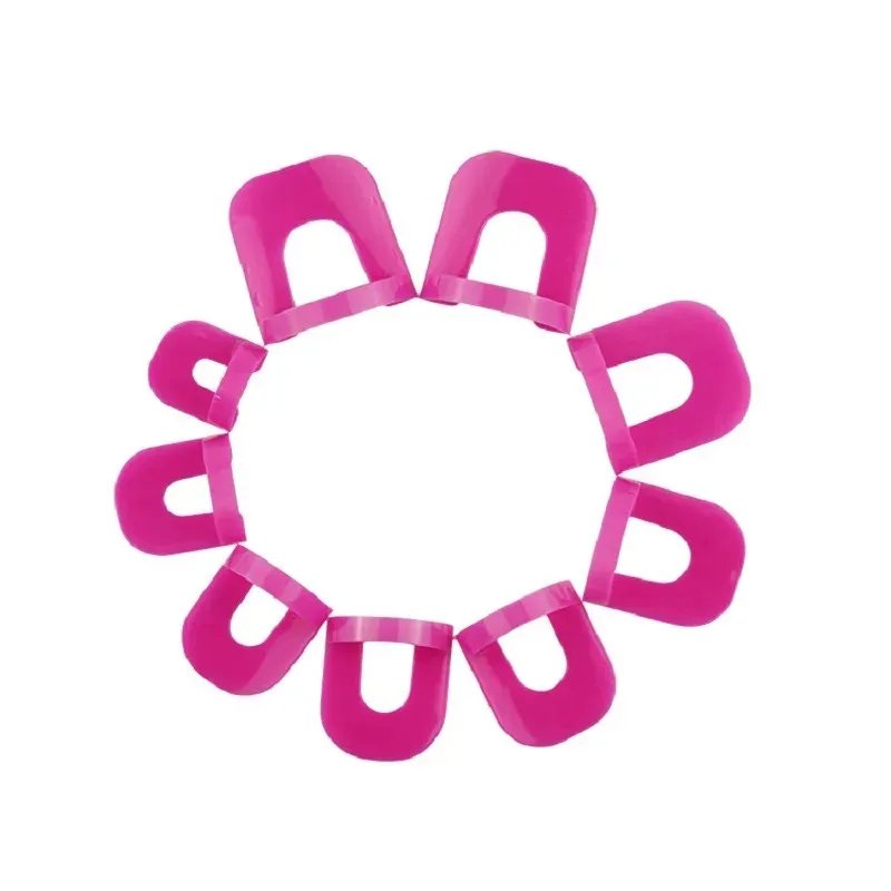 26-Piece PVC G‑Curve Nail Protector Set – 10 Sizes, Pink - Image 6