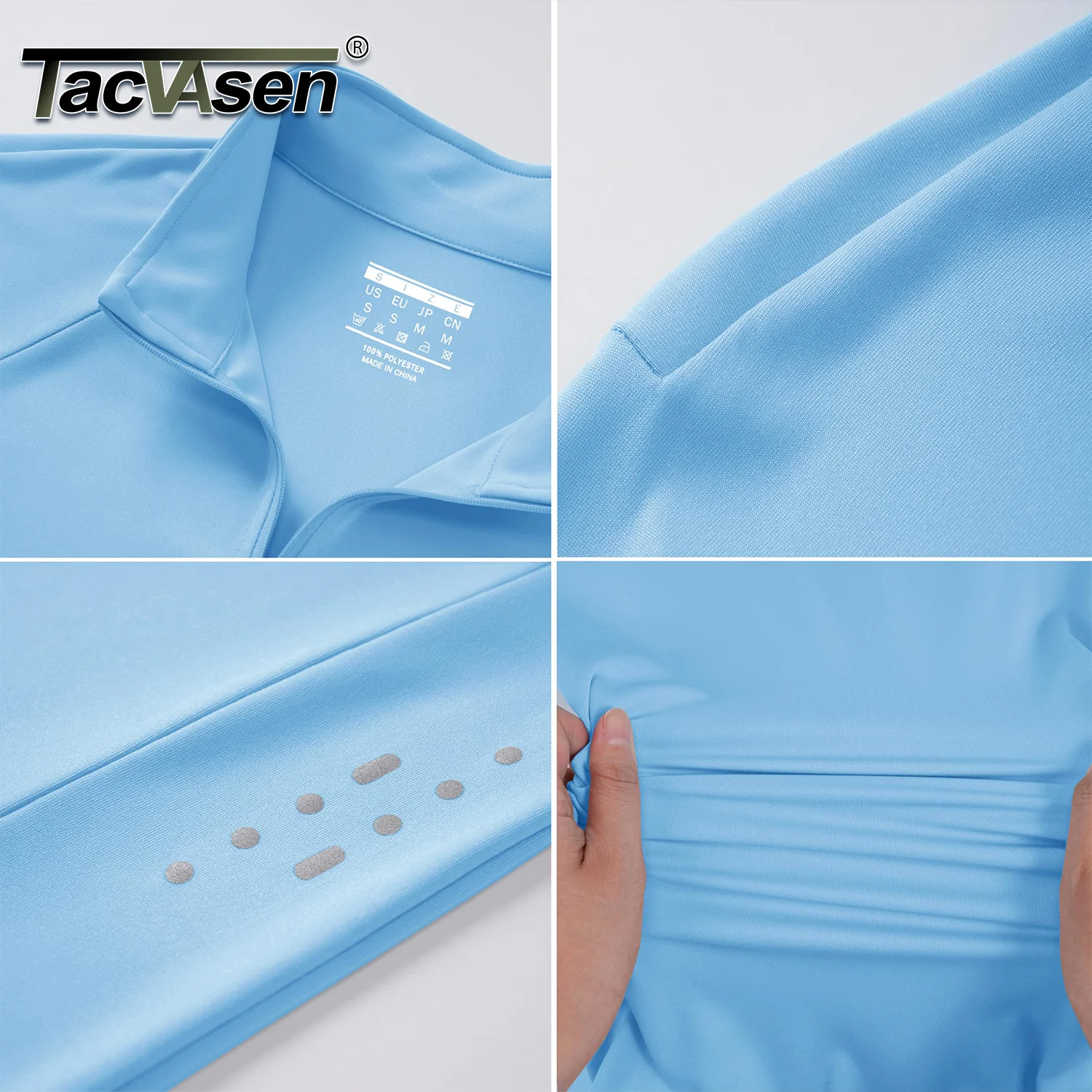 TACVASEN Men's UPF 50+ Quarter Zip Pullover Shirt - Image 4