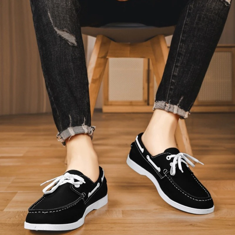 Men's PU Leather Lace‑Up Loafers – Non‑Slip Casual Shoes (Plus Size) - Image 5