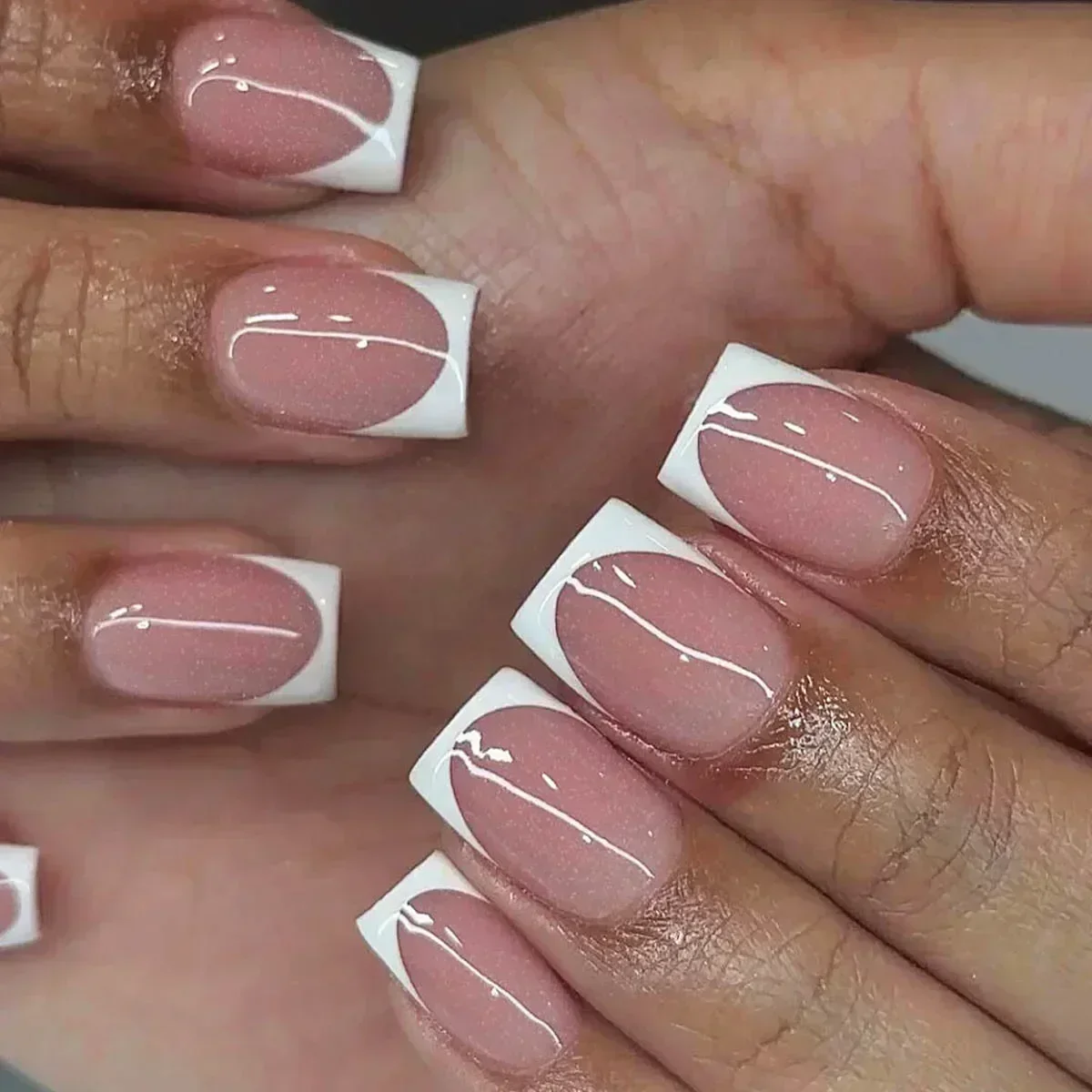 Pink Floral French Press-On Nails - view 8