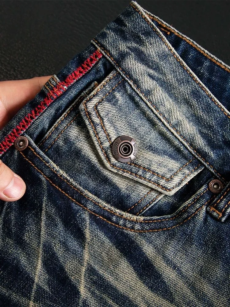 New Summer Classic Fashion Solid Color American Retro Straight Leg Denim Shorts Men's Casual Loose Fit Sports High Quality Jeans - Image 3