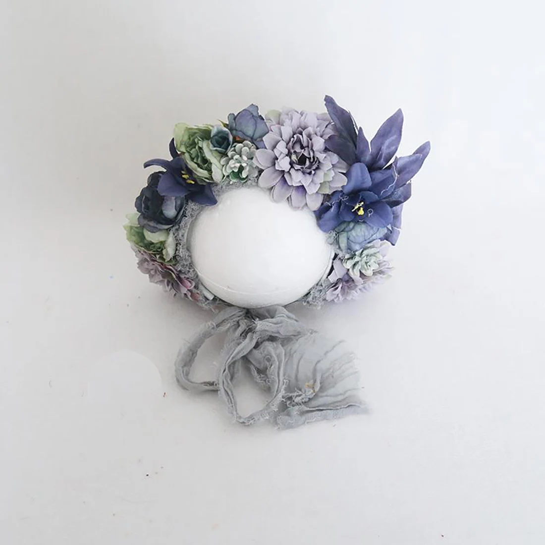 Floral Baby Bonnet – Cute Polyester & Wool – Vintage Newborn Hat - Image 11