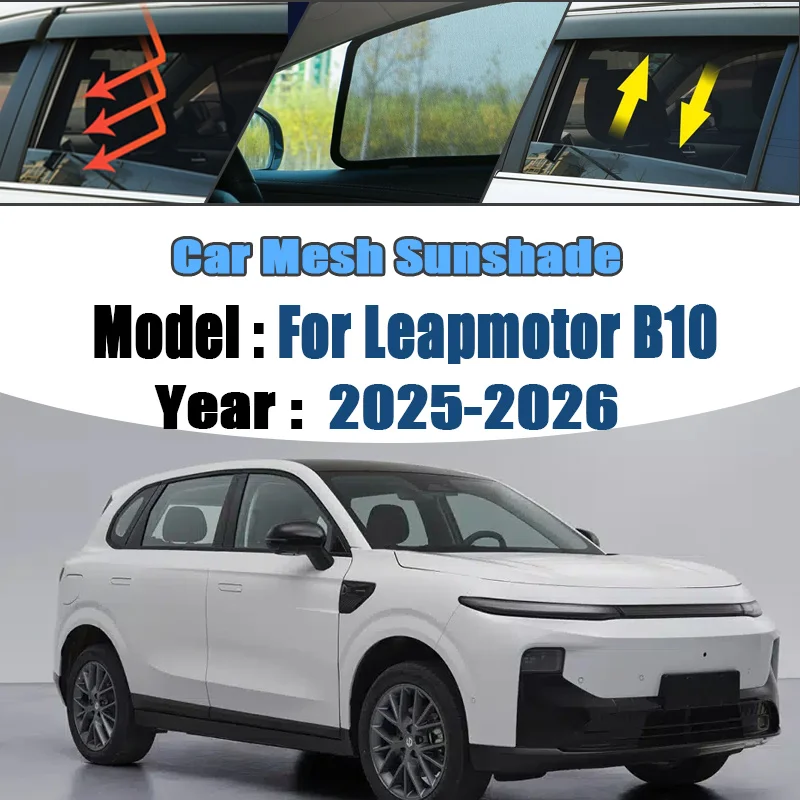 Magnetic Mesh Window Sunshades for Leapmotor B10 - view 2
