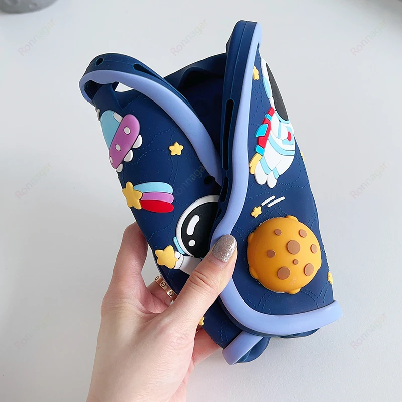Cartoon Astronaut Case for iPad 6th / 5th Generation 9.7 inch 2018/2017 iPad Air 2 Case Rotating Kickstand Silicone Case Kids - Image 4