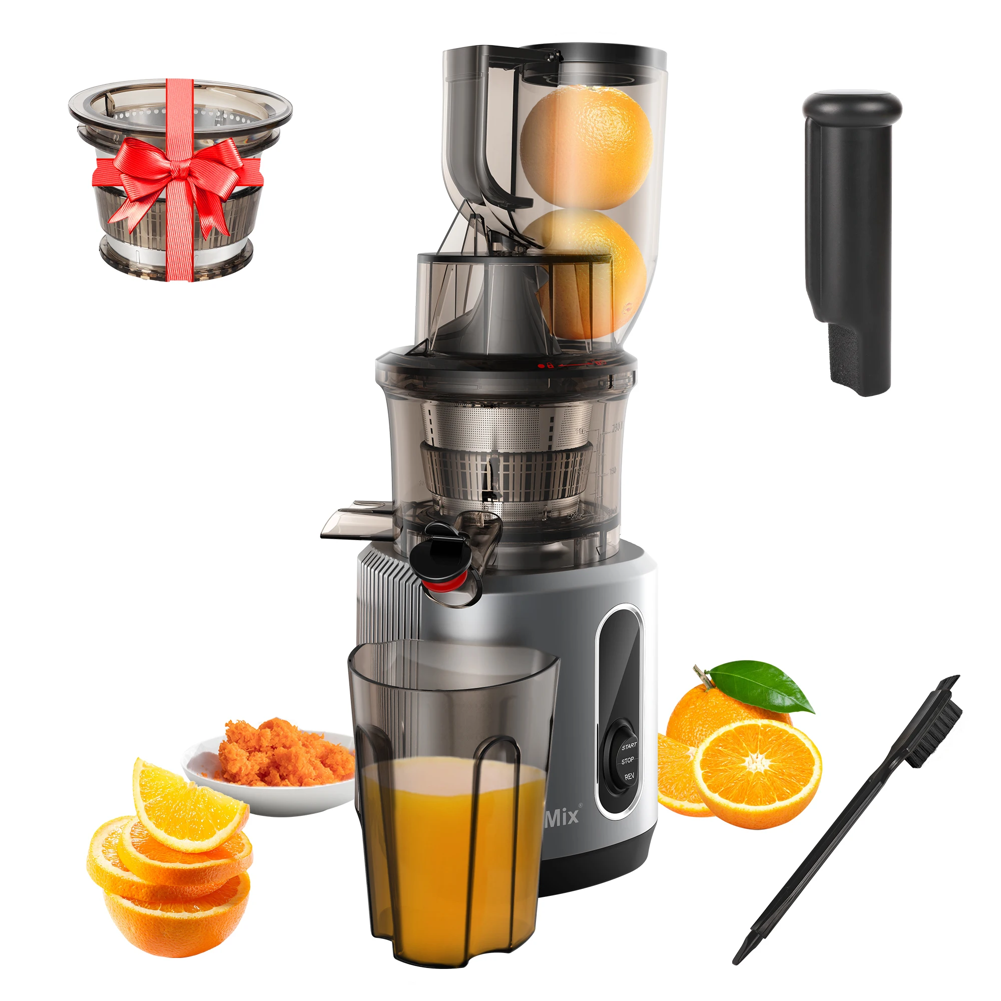 BioloMix 200W Cold Press Juicer with 78mm Feed Chute, Tritan BPA‑Free - Image 7