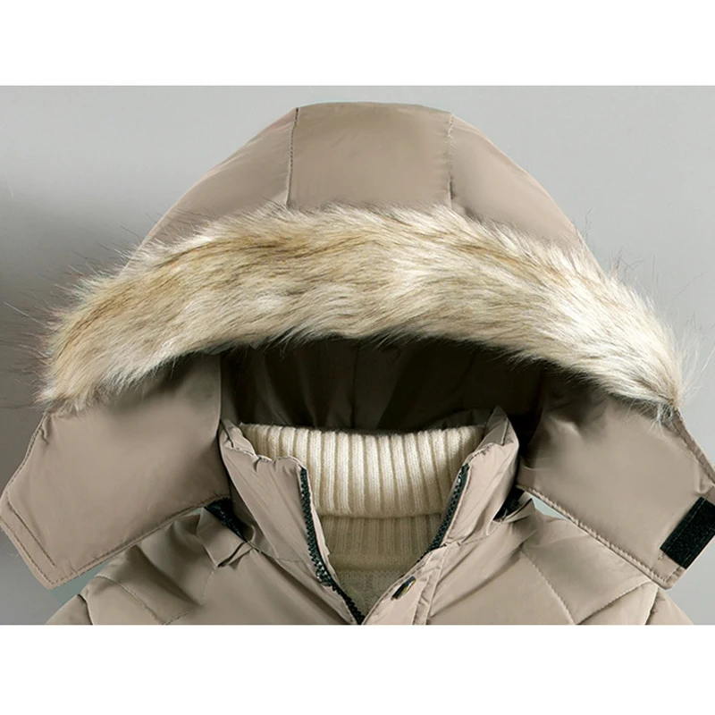 Boys Winter Jacket with Fur Collar and Hood - Image 6