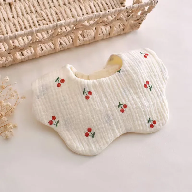 Cotton Muslin Newborn Bib – Cute Animal Cartoon, Soft Breathable - Image 3