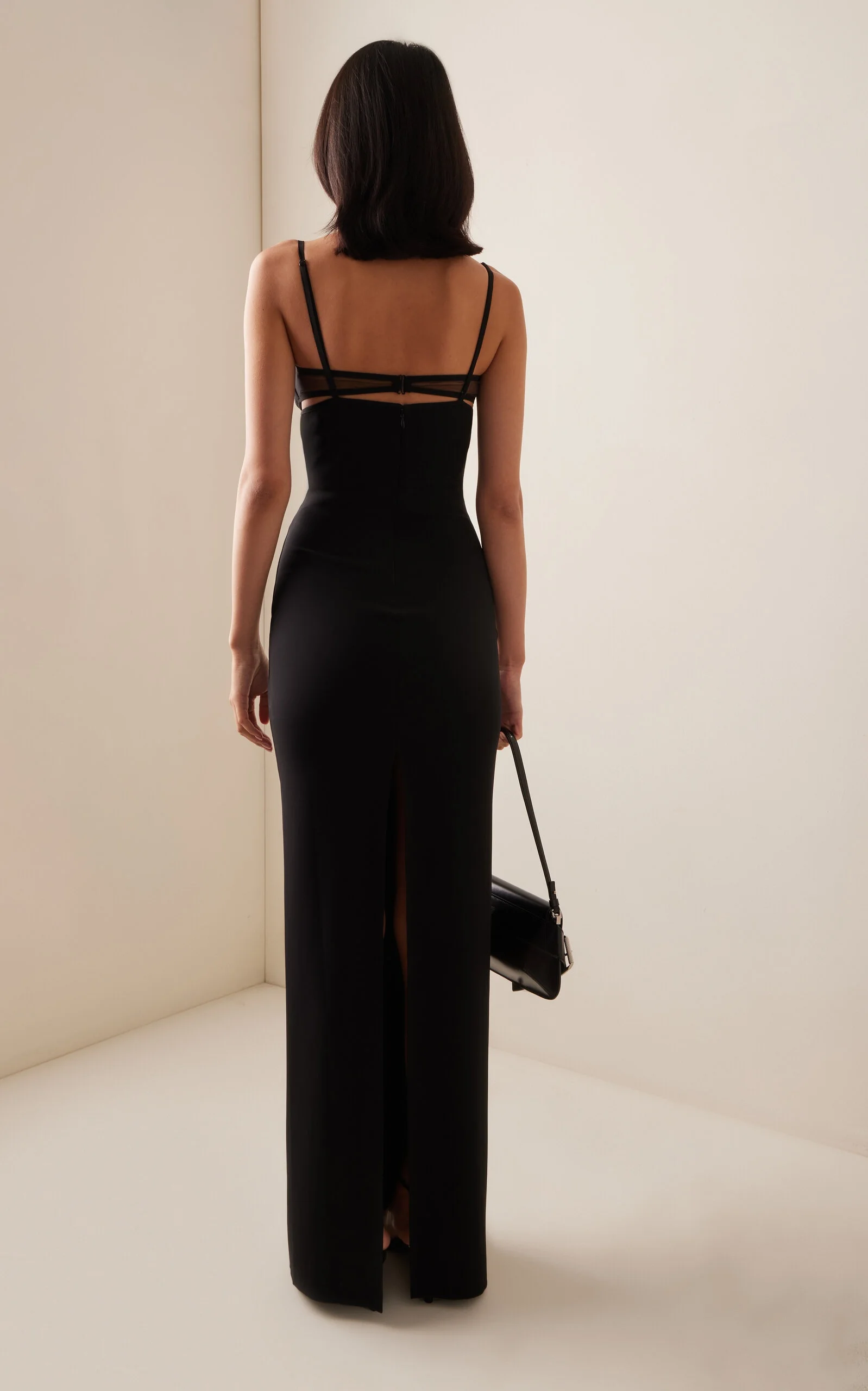 Women's Sheer Panel Bandage Maxi Gown - view 2