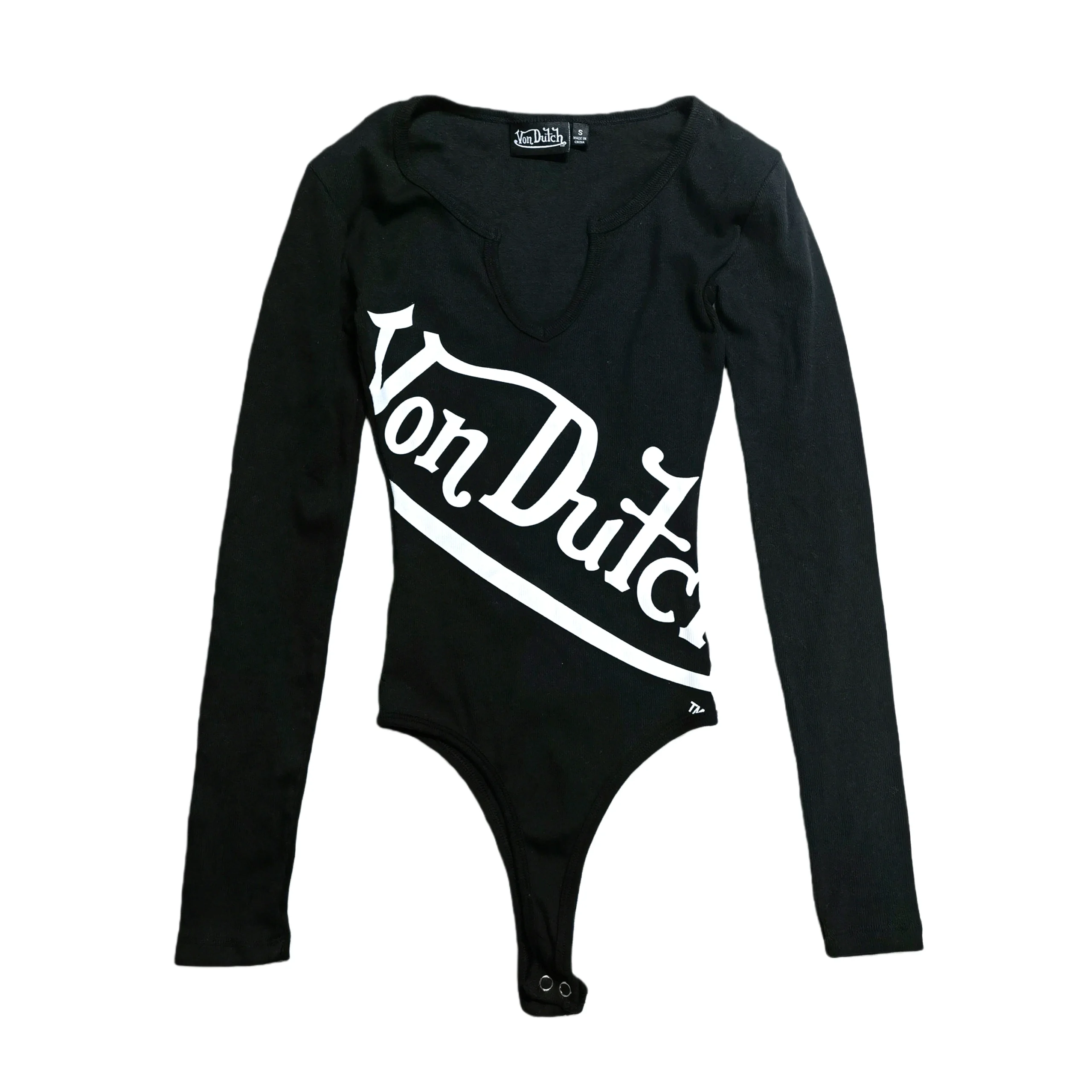 Women's Long Sleeve Letter Print Bodysuit - view 9