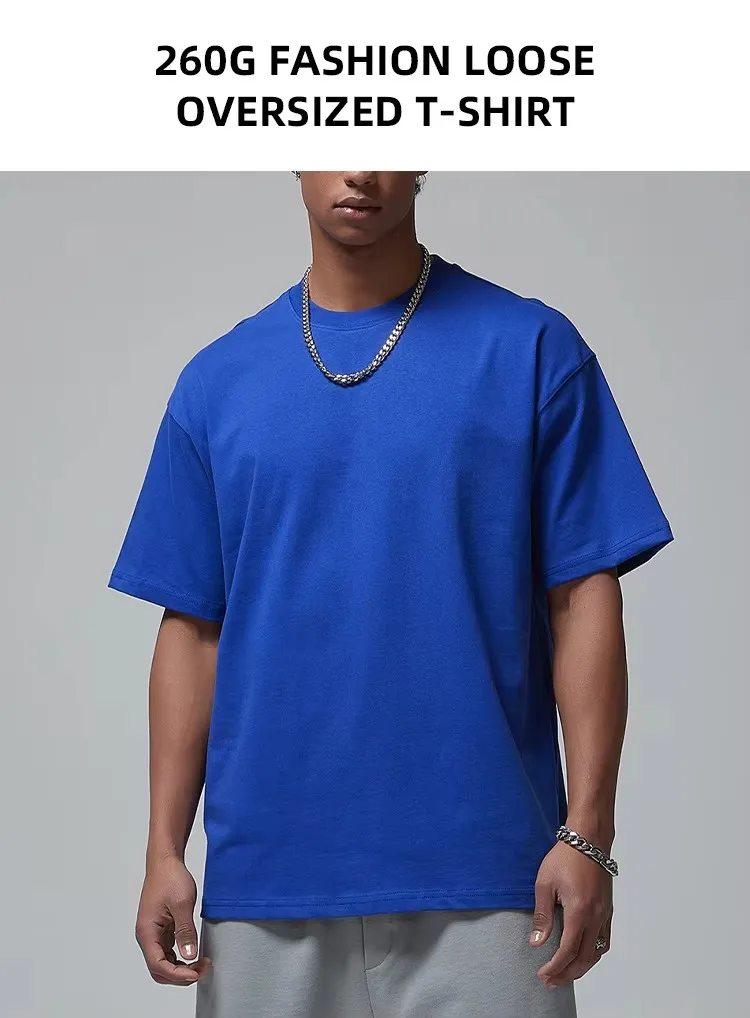 "Unisex Heavyweight Round Neck T Shirt 220GSM 100% Cotton Streetwear Basic Tees Oversize Fit Bulk Wholesale" Men's and women's - Image 9