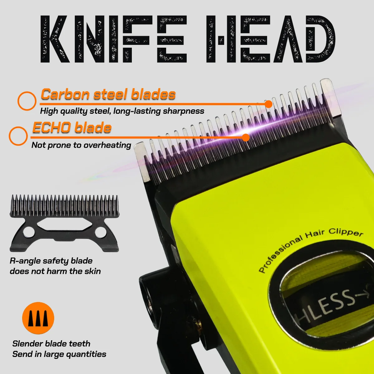 DK Outer Rotor Brushless Motor Professional Men's Fade Clipper Barber Echo Blade Base Charger Blending Hair Trimmer - Image 2