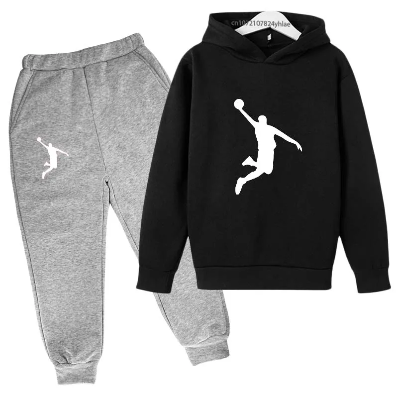Kids Letter Print Hoodie & Pants Tracksuit Set - Image 16