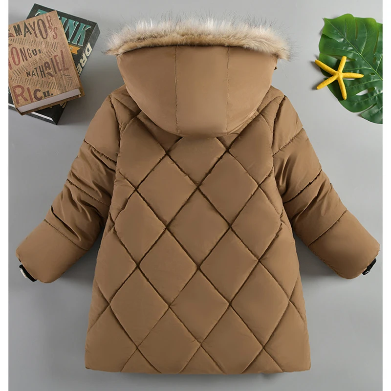 Boys Winter Jacket with Fur Collar and Hood - Image 5