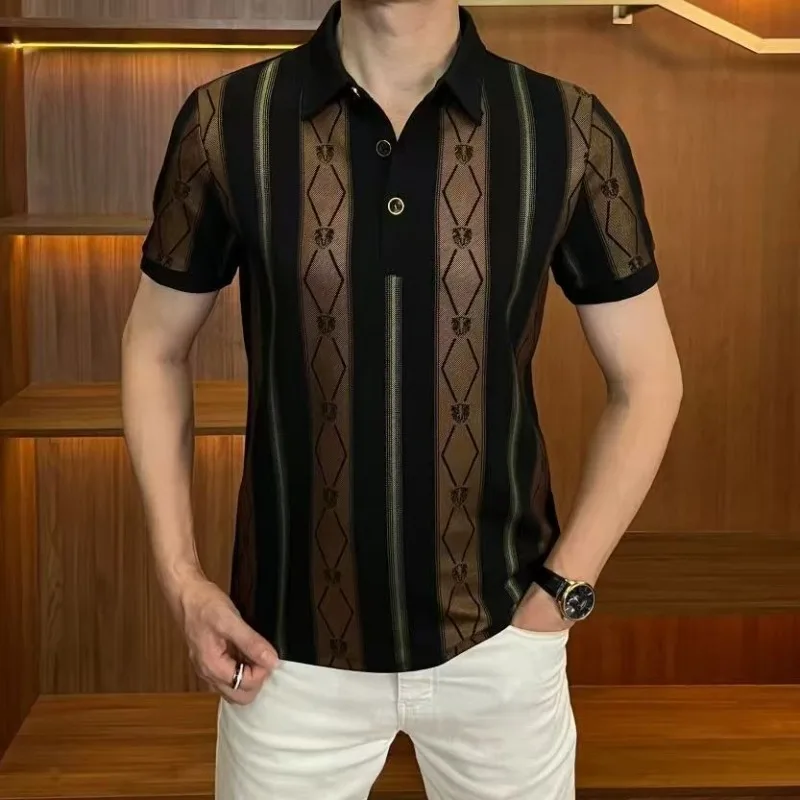 Men's Summer Polo Shirt, Slim Fit, Polyester & Elastane