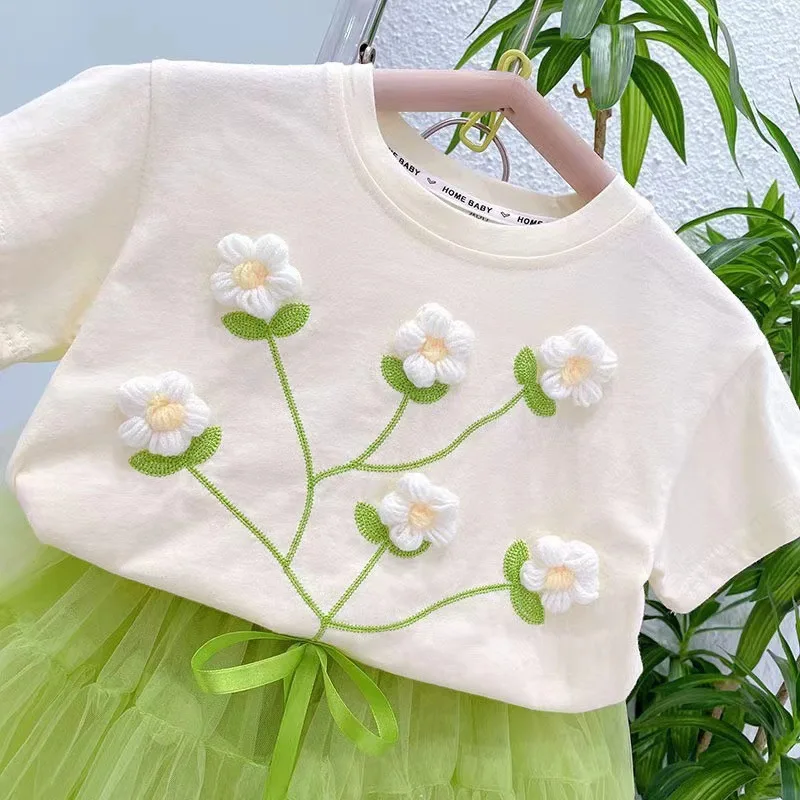 Girls Summer Floral Cotton Sets - Image 3