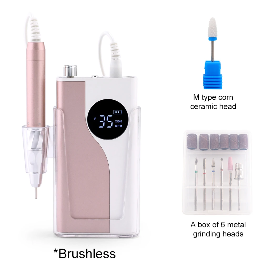 85W Brushless Cordless Nail Drill – 35000 RPM, USB‑C Rechargeable - Image 9