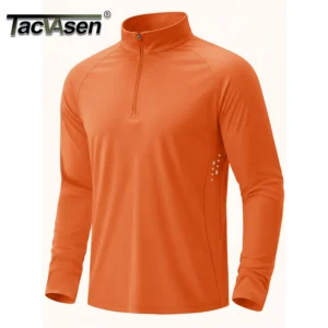 TACVASEN Men's UPF 50+ Quarter Zip Pullover Shirt