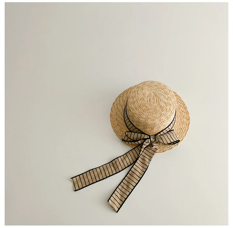 Straw Summer Kids Sun Hat with Wide Brim and Adjustable Strap, 48-52 cm - Image 13
