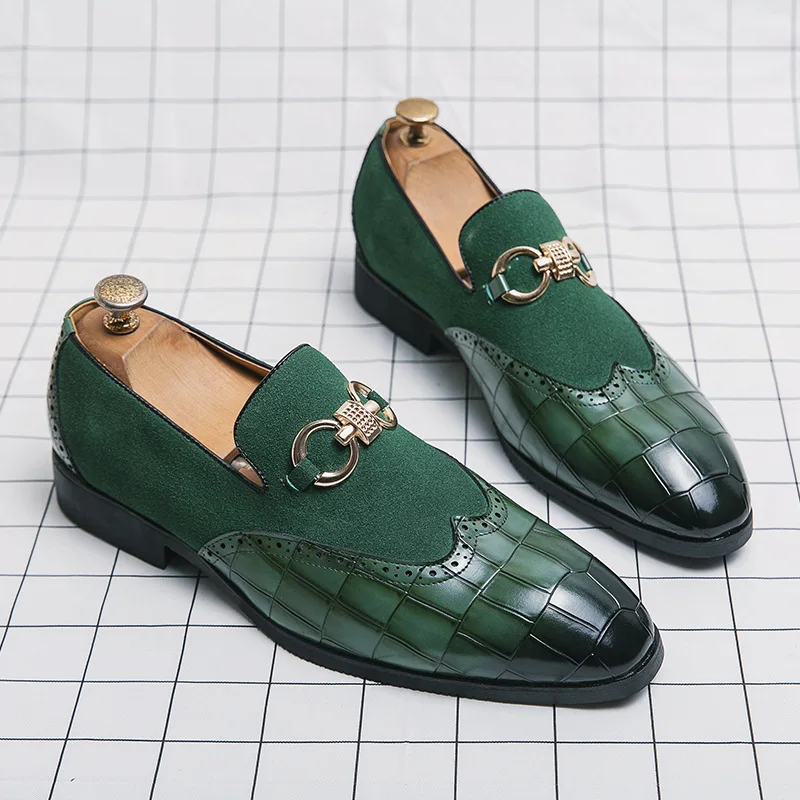 Men's PU Slip-On Dress Shoes with Rubber Outsole, Pointed Toe - Image 3