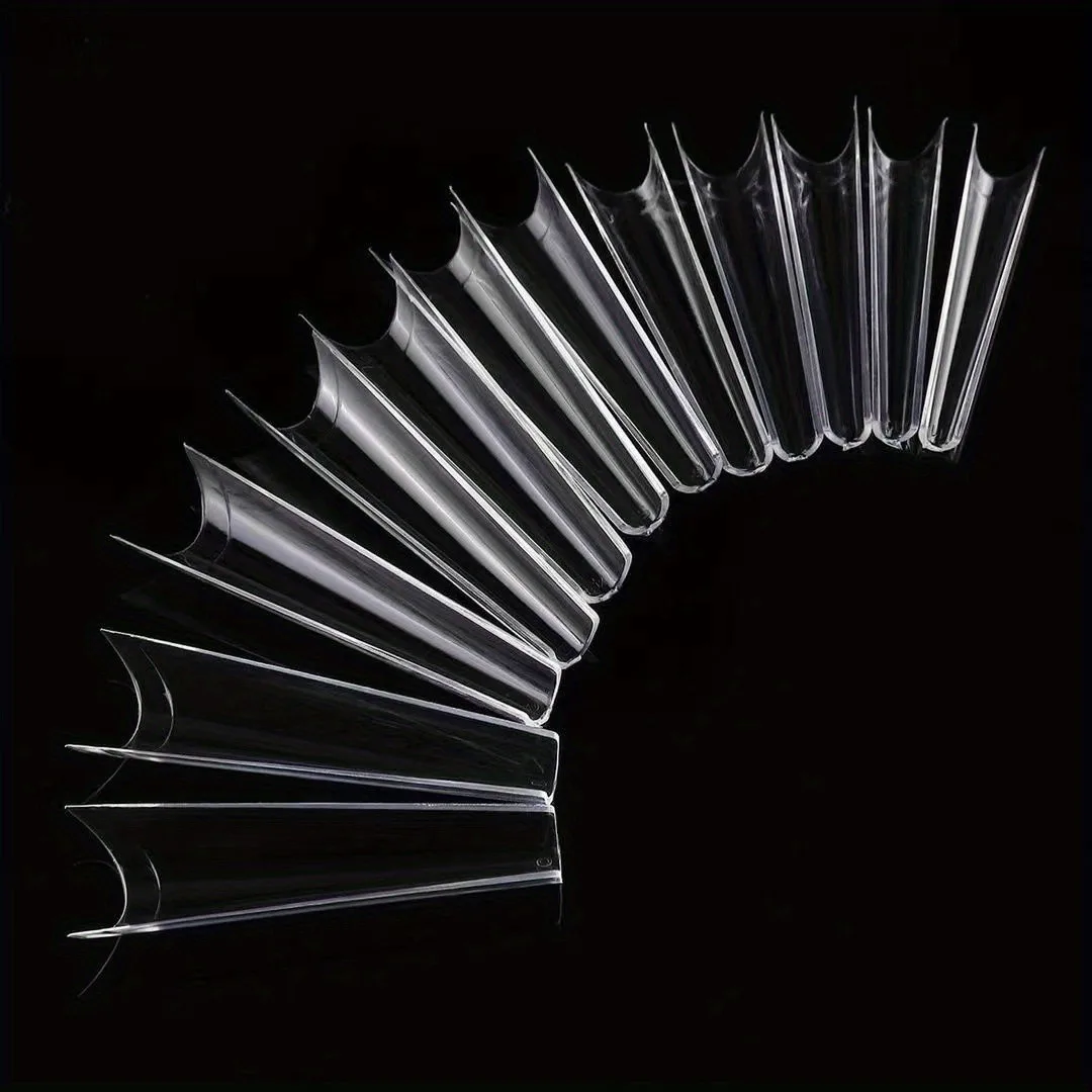 240pcs Plastic False Nail Tips – Square, Extra‑Long Coffin & Cover - Image 6