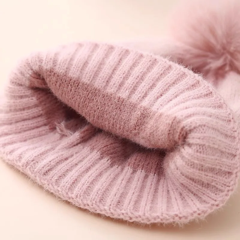 Polyester Pom-Pom Knit Baby Beanie – Unisex 1-3 Years, Cozy Winter Hat - Image 6