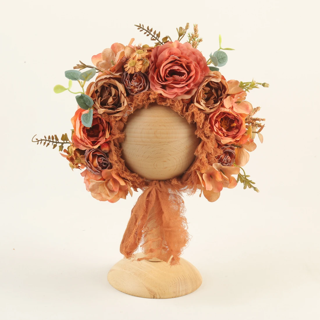Floral Baby Bonnet – Cute Polyester & Wool – Vintage Newborn Hat - Image 38