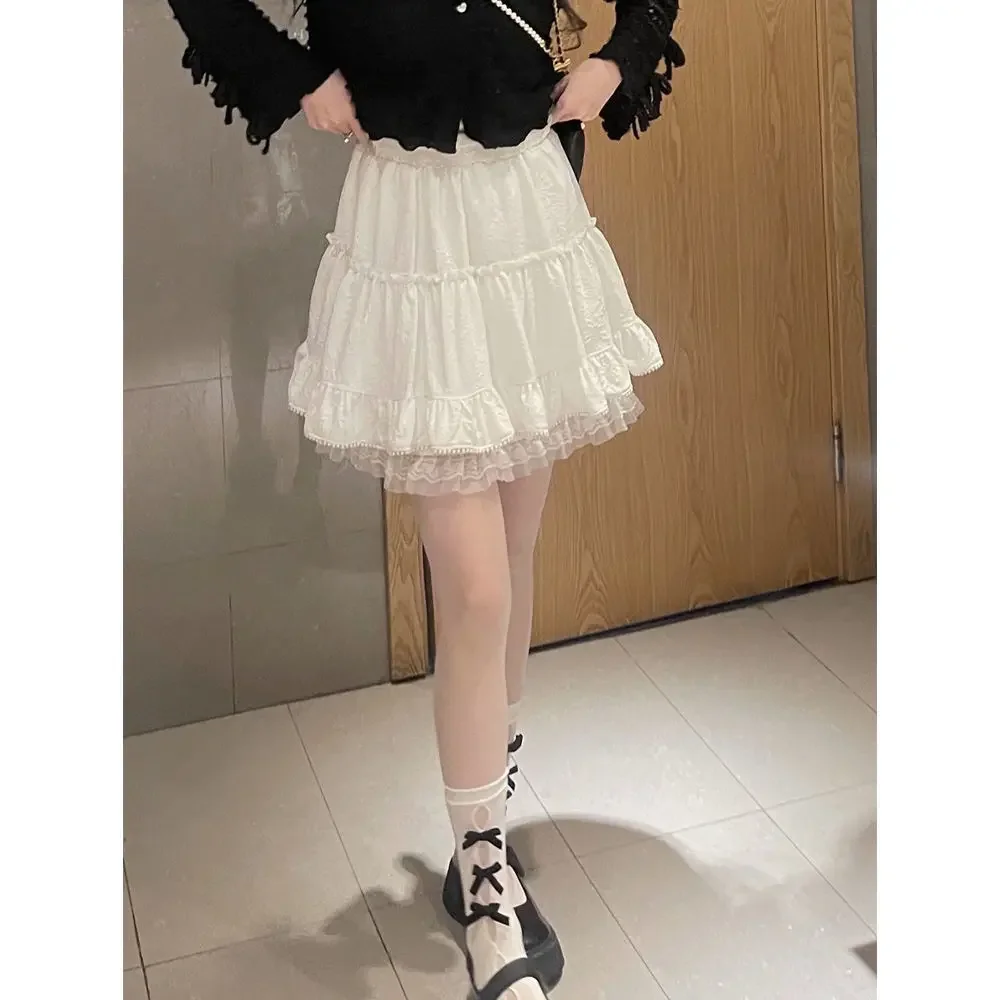 Women's White Lace Fairy Mini Skirt - view 4