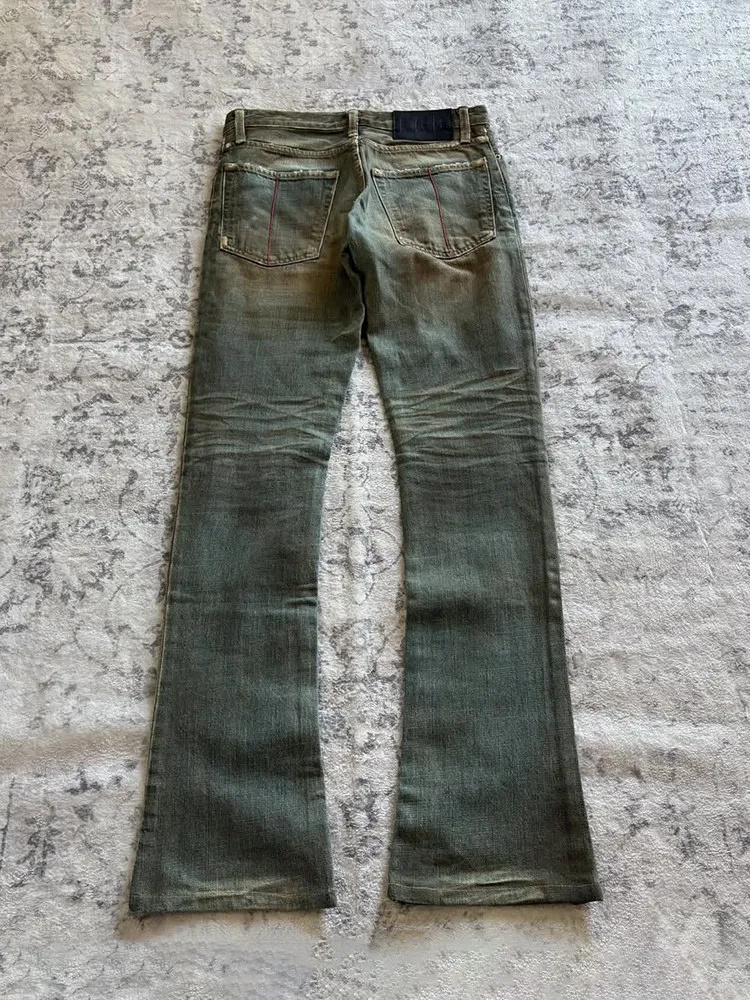 Retro Style Micro-Horn Straight Jeans - Image 2