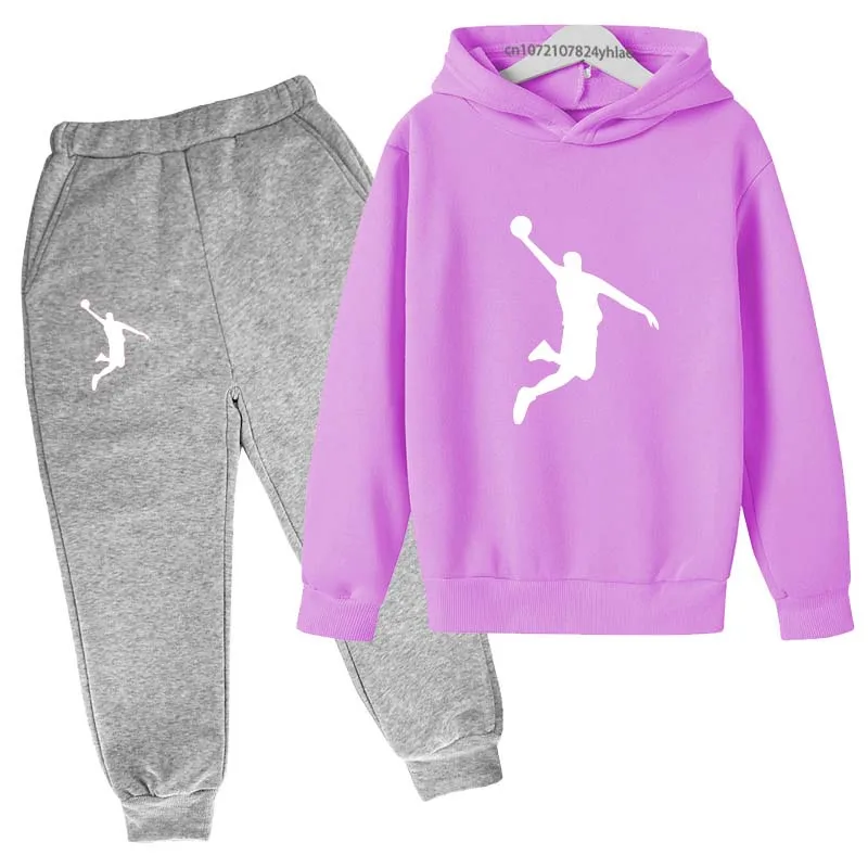 Kids Letter Print Hoodie & Pants Tracksuit Set - Image 20
