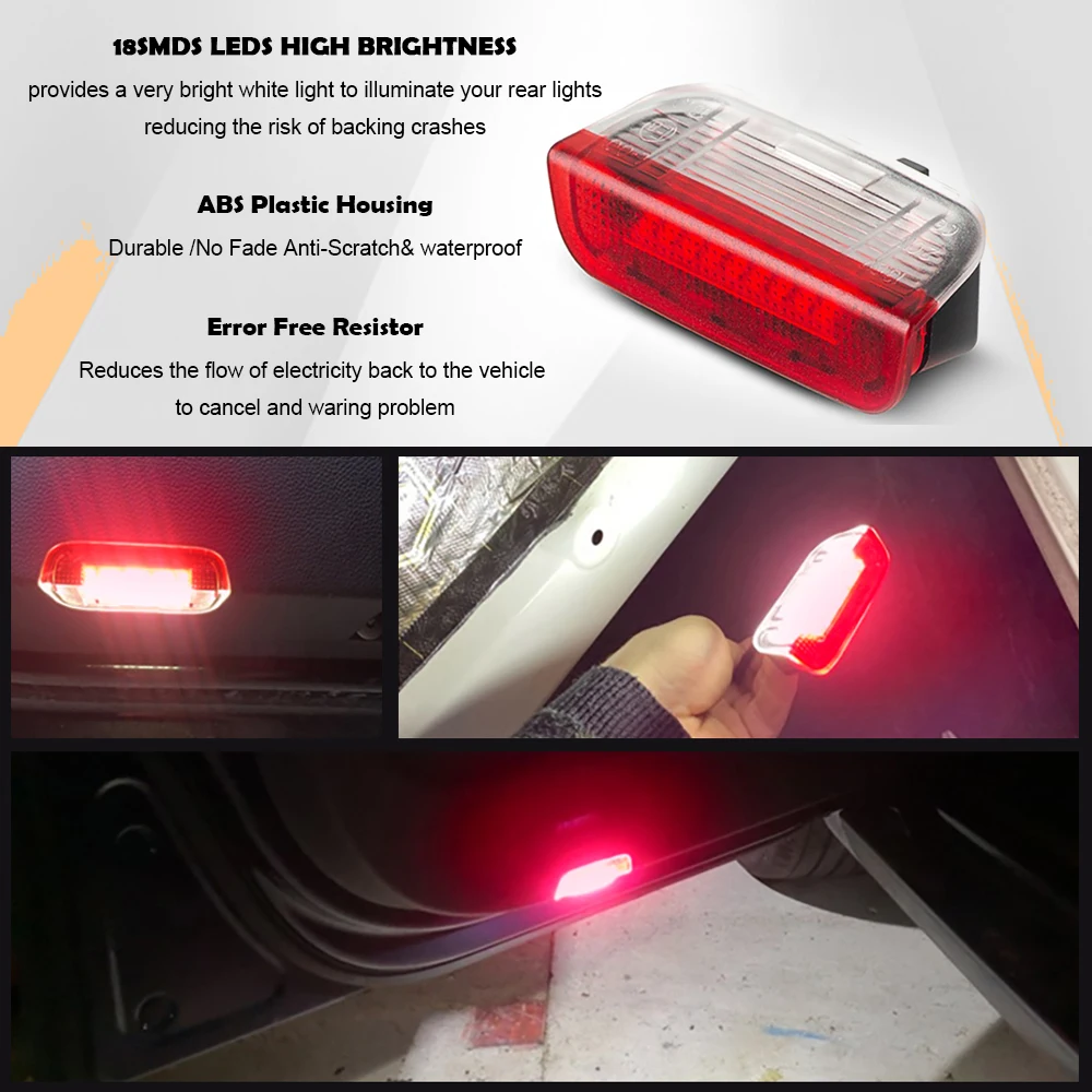 4PCS Front Rear LED Car Door Panel Courtesy Lights For Porsche Cayenne 958 Panamera Macan 718 Boxster Cayman 982 911 991 Series - Image 6
