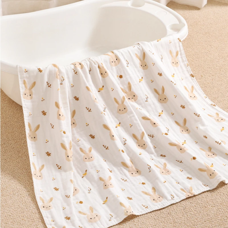 4-Layer Cotton Baby Blanket & Towel - Image 3