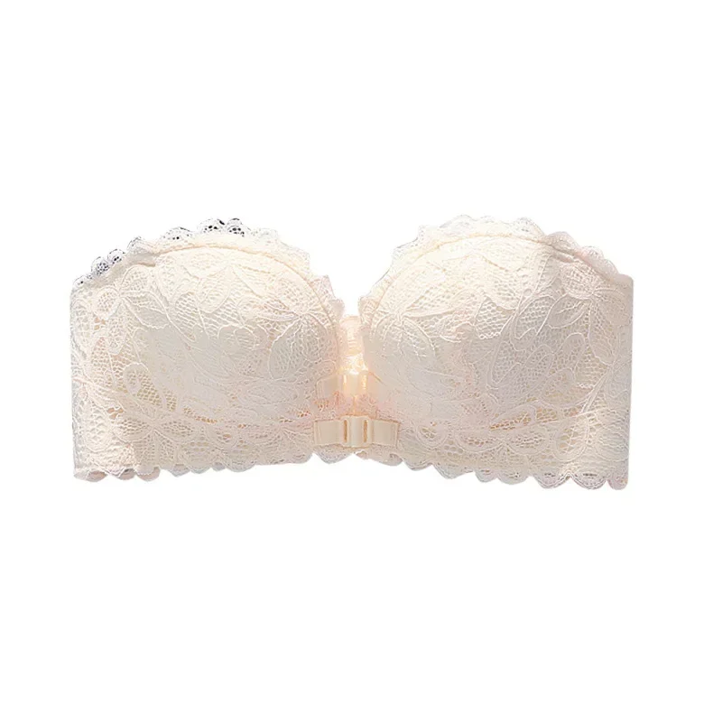 Sexy Back Without Steel Ring Underwear Female Small Breasts Gathered Big Breasts Showing Small Bra Black/Skin tone/White - Image 4