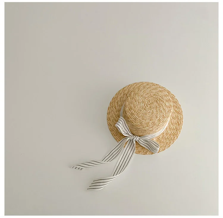 Straw Summer Kids Sun Hat with Wide Brim and Adjustable Strap, 48-52 cm - Image 12