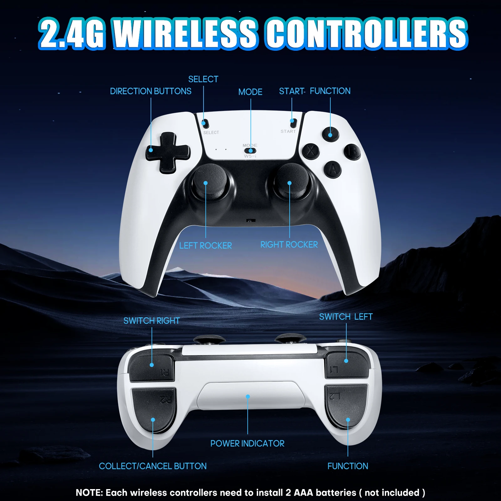 M15 Retro Gaming Console Stick – 20,000+ Games, 4K HDMI, Dual Wireless Controllers - Image 5