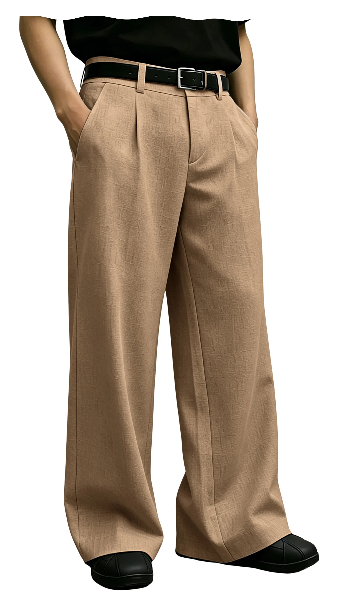 Men‘s Straight Leg Suit Pants With Elastic Waist Comfortable Breathable Wrinkle Resistant Lightweight Casual Trousers Summer - Image 20